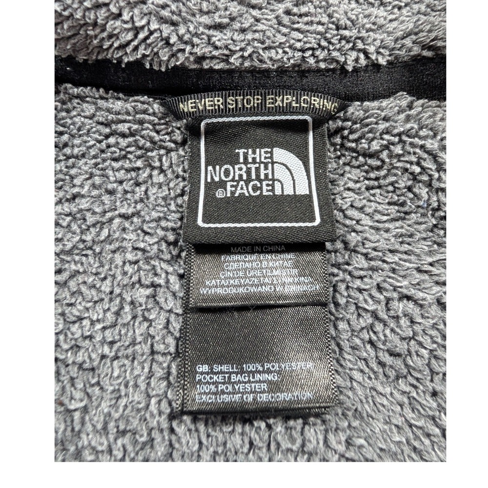 The North Face Osito Fleece Jacket Womens XS Grey Full Zip Soft High Pile - Picture 8 of 8